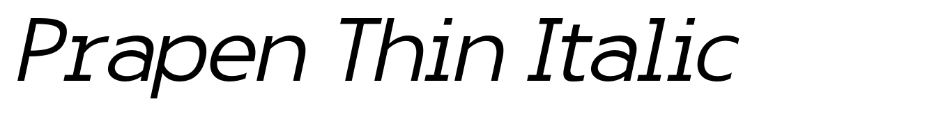 Prapen Thin Italic